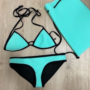 TRIANGL Bikini Set - Blue/Teal with Bag